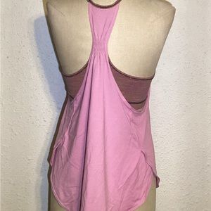 Lululemon Pink Built In Bra Flowy Racerback Lightweight Tank Size 8
